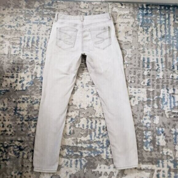 Seven7 Jeans High Rise Skinny Women's Light Grey Wash Size 28 - Picture 6 of 11
